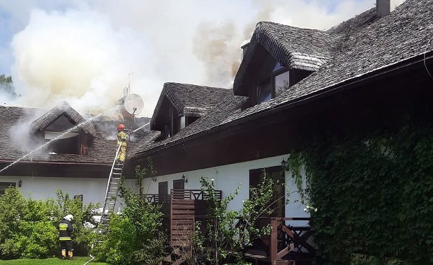 Pożar pensjonatu w Bieszczadach [ZDJĘCIA] 