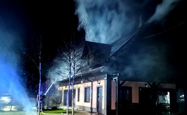 Pożar pensjonatu w Łętowni 