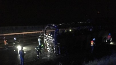 Pożar polskiego autobusu w Czechach. "Kazałem dzieciom uciekać"