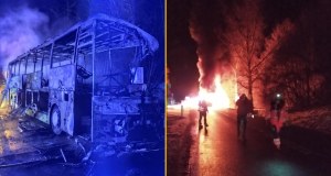 Pożar polskiego autokaru na Słowacji. Jedna osoba nie żyje