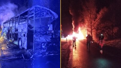 Pożar polskiego autokaru na Słowacji. Jedna osoba nie żyje