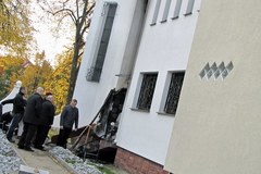 Pożar przed meczetem w Gdańsku