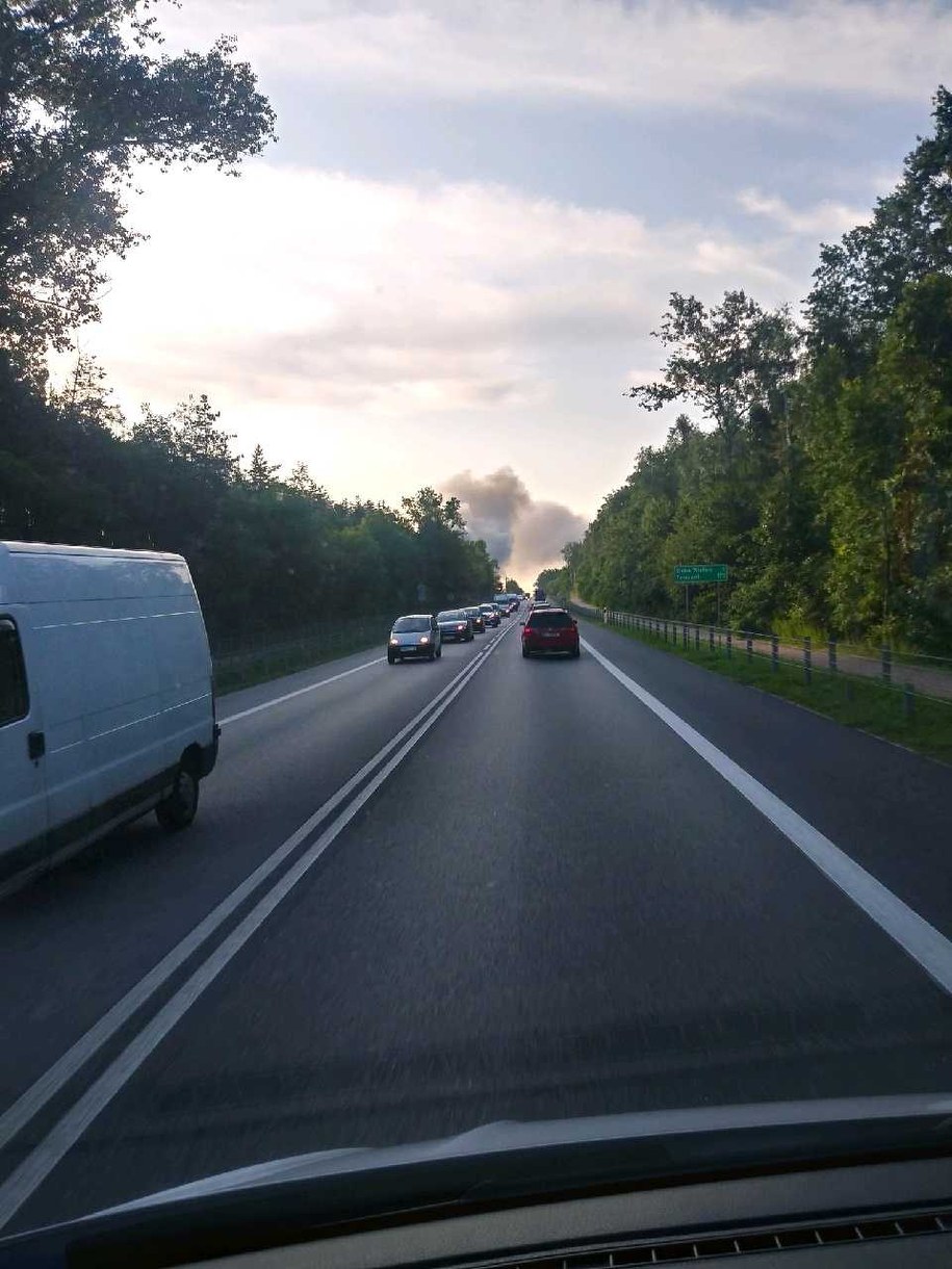 Pożar przy drodze krajowej numer dwa /Gorąca Linia RMF FM