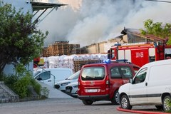 Pożar przy ul. Starorudzkiej w Łodzi