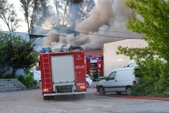 Pożar przy ul. Starorudzkiej w Łodzi
