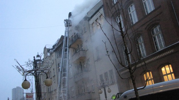 Pożar przy ul. Stawowej w Katowicach /Anna Kropaczek /RMF FM