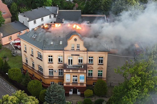 Pożar przychodni / KP PSP Białogard /