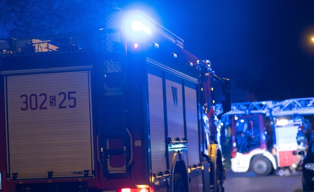 Pożar pustostanu w Katowicach. Jedna osoba nie żyje