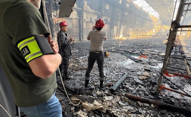 Pożar sali zabaw w Gorzowie Wielkopolskim. Część konstrukcji dachu się zawaliła