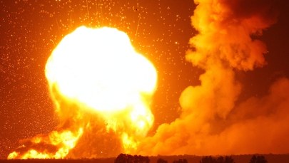 Pożar składów amunicji na Ukrainie mógł spowodować dron