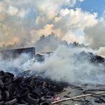 Pożar składowiska odpadów w Jakubowie