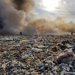 Pożar składowiska odpadów w Łódzkiem