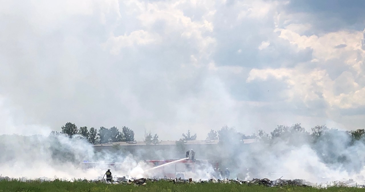 Pożar składowiska odpadów w Ostrowie Wielkopolskim