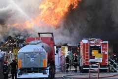 Pożar składowiska odpadów w Szczecinie