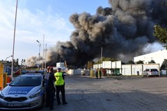 Pożar składowiska odpadów w Szczecinie