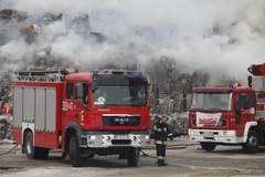 Pożar składowiska śmieci k. Białegostoku 