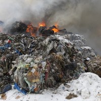 Pożar składowiska śmieci k. Białegostoku 