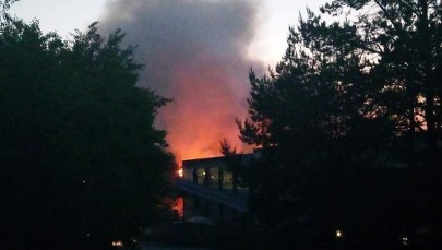 Pożar sortowni odpadów w Studziankach