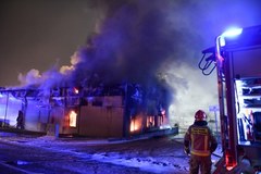 Pożar stacji diagnostycznej w Gdańsku