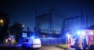 Pożar stacji energetycznej w Warszawie