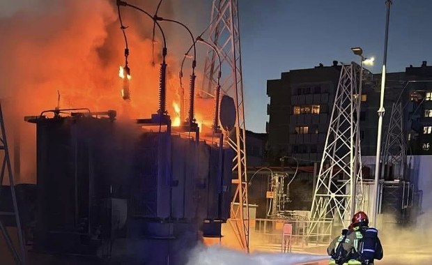 Pożar stacji energetycznej w Warszawie