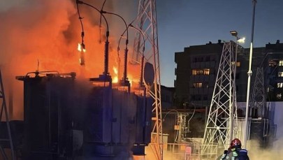Pożar stacji energetycznej w Warszawie