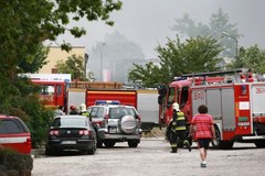 Pożar stacji paliw w Płocku