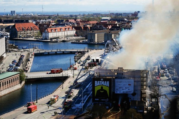 Pożar Starej Giełdy w Kopenhadze /Ida Marie Odgaard  /East News/AFP