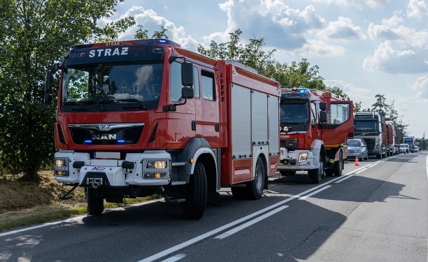 Pożar stolarni w Gnieźnie
