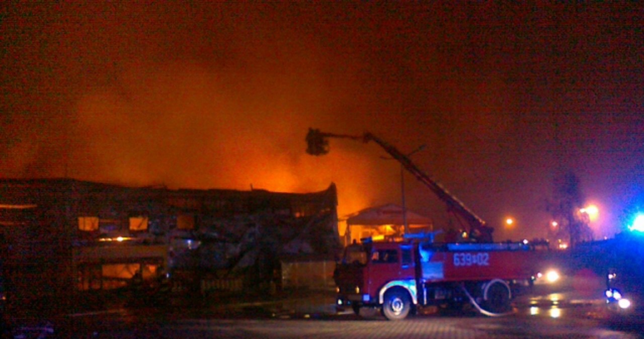 Pożar supermarketu w Wągrowcu