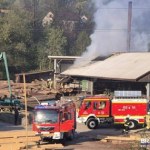 Pożar tartaku w Iwkowej. Kilkudziesięciu strażaków w akcji