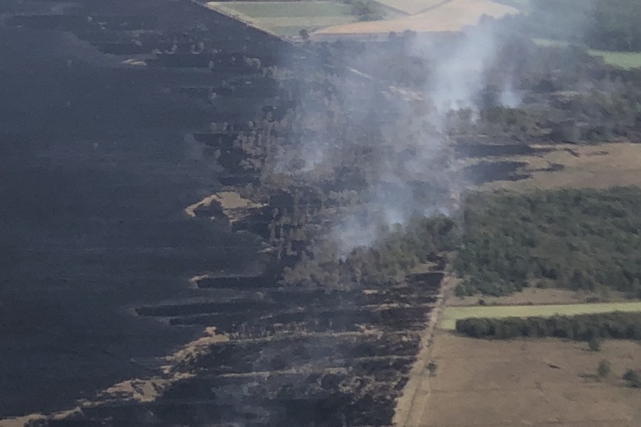 Pożar torfowiska wywołały 3 września testy pocisków rakietowych. /BUNDESWEHR/WTD 91 HANDOUT /PAP/EPA