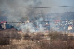 Pożar traw w Krakowie