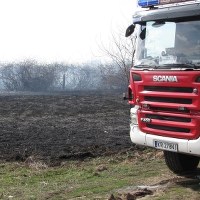 Pożar nieużytków w krakowskich Bronowicach 