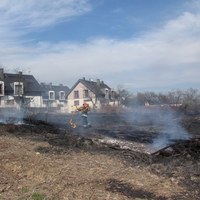 Pożar nieużytków w krakowskich Bronowicach 