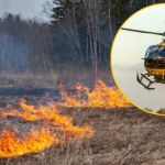 Pożar trawy w Małopolsce. Poważnie poparzony senior, wezwano śmigłowiec LPR