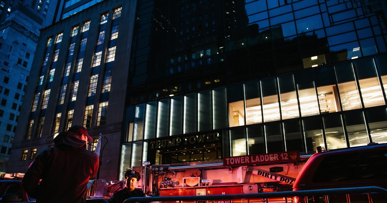 Pożar Trump Tower na Manhattanie 