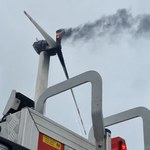 Pożar turbiny wiatrowej w wielkopolskim Goliszewie