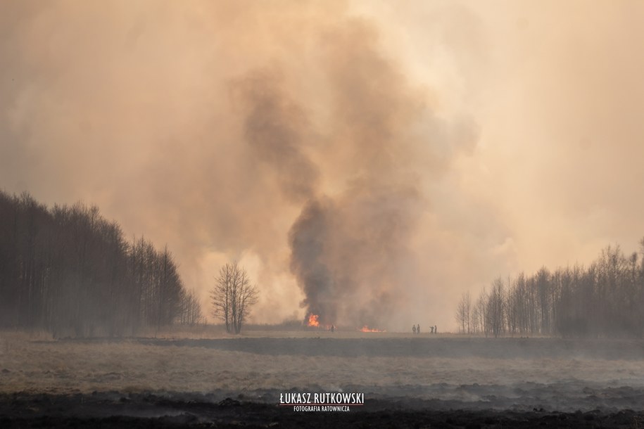 Pożar w Biebrzańskim Parku Narodowym Więcej niesamowitych zdjęć na: https://www.facebook.com/LukaszRutkowskiFotografia/ /Łukasz Rutkowski-Fotografia /