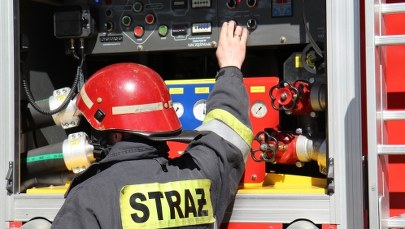 Pożar w budynku po dawnej szkole w Olkuszu