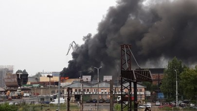Pożar w dawnej Stoczni Gdańskiej już ugaszony