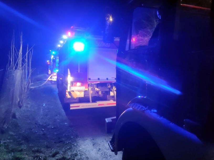 Pożar w domu w Kozłówku /Facebook/ Komenda Wojewódzka PSP,KP PSP w Strzyżowie w Rzeszowie,  /