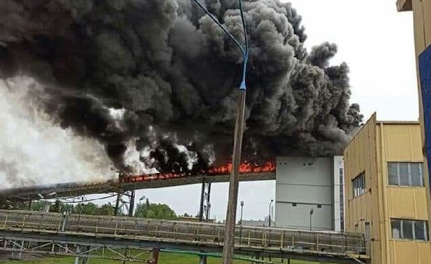 Pożar w Elektrowni Bełchatów. Zapalił się taśmociąg