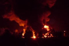 Pożar w fabryce recyklingu opon