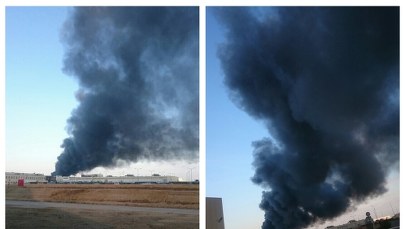 Pożar w fabryce w Żarowie na Dolnym Śląsku