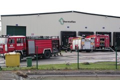 Pożar w fabryce w Żarowie na Dolnym Śląsku