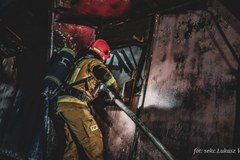 Pożar w fermie drobiu w Glinicy