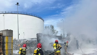 Pożar w gdańskim porcie. Zapaliła się maszyna do sortowania odpadów