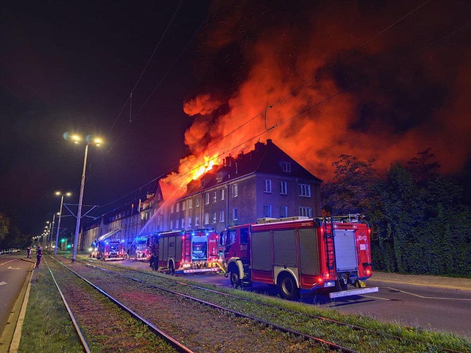 Pożar w Gdańsku /Pomorskie 998 /