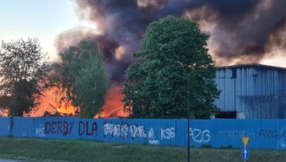 Pożar w Gliwicach. Słupy dymu widoczne z daleka